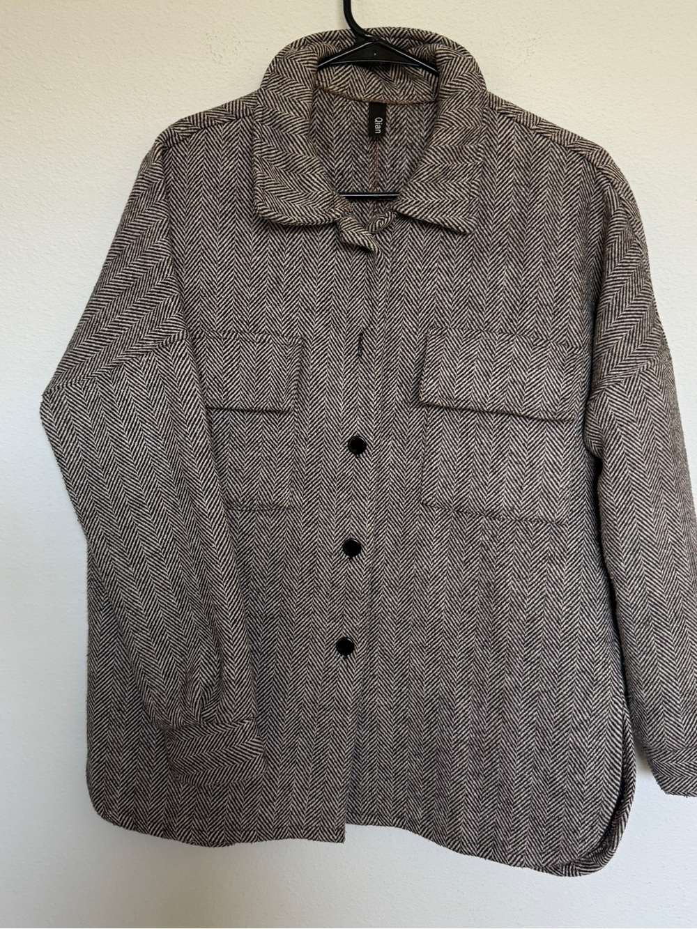 Women’s Herringbone Shirt Jacket - Gray